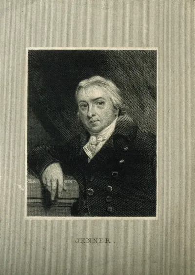 Edward Jenner. Line engraving after J. R. Smith, 1800