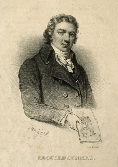Edward Jenner. Lithograph by L. Noël after P. R. Vignéron after J. R. Smith, 1800