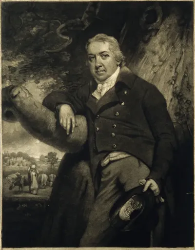 Edward Jenner. Mezzotint by J. R. Smith, 1800, after himself