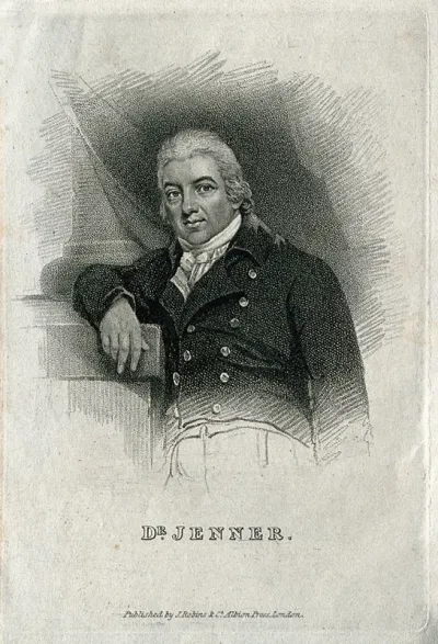 Edward Jenner. Stipple engraving after J. R. Smith, 1800