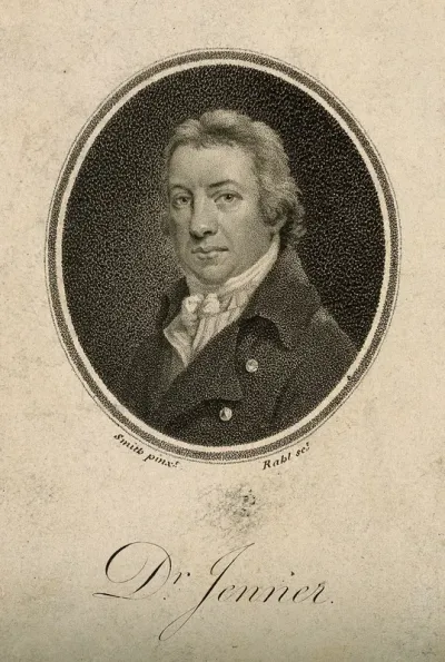 Edward Jenner. Stipple engraving by C. H. Rahl after J. R. Smith, 1800