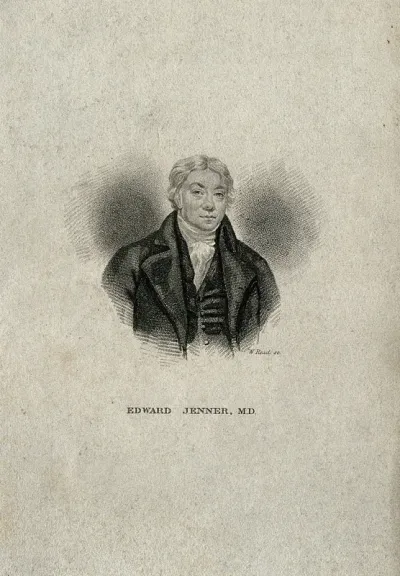 Edward Jenner. Stipple engraving by W. Read after J. Northcote, 1803