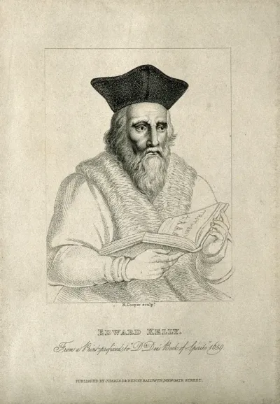 Edward Kelley. Stipple engraving by R. Cooper