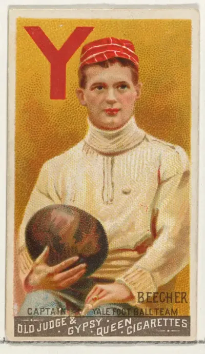 Edwin Beecher, Captain, Yale University Football Team, from the Goodwin Champion series for Old Judge and Gypsy Queen Cigarettes