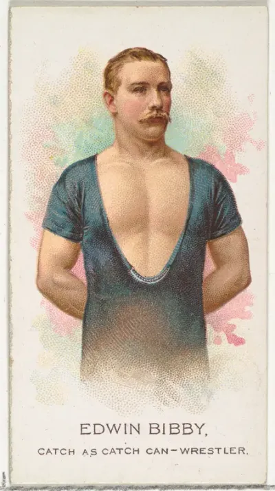 Edwin Bibby, Wrestler, from World's Champions, Series 2 (N29) for Allen & Ginter Cigarettes