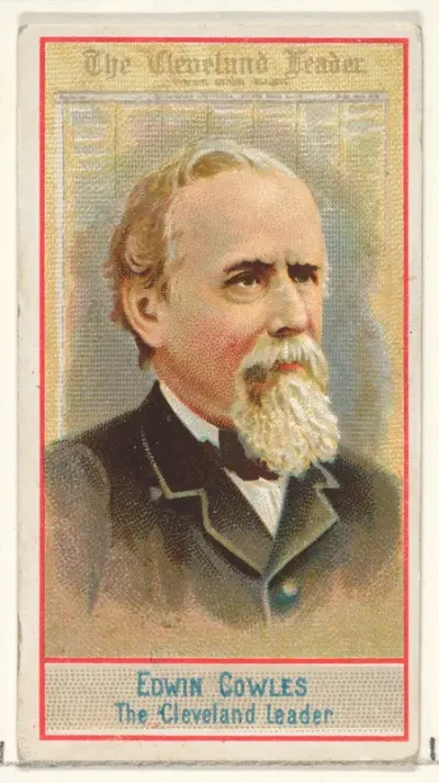 Edwin Cowles, The Cleveland Leader, from the American Editors series (N1) for Allen & Ginter Cigarettes Brands