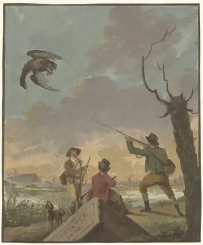 Een Arend geschoote een dag voor de Revolutie