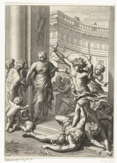 Een bloedbad aan de poort van een tempel