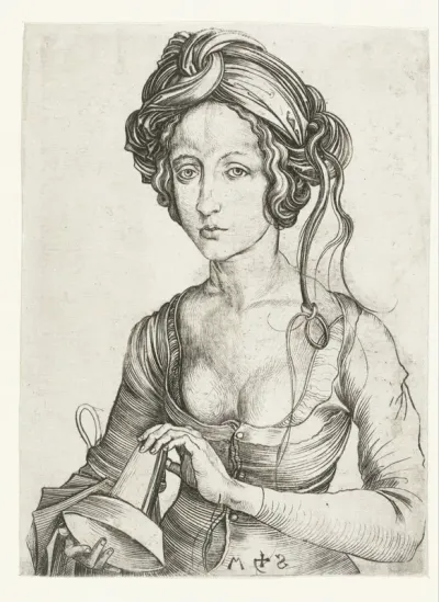 Een dwaze maagd (halffiguur)