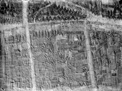 Een fragment van het Vogelvluchtgezicht op Nijmegen : een plattegrond  van Hendrik Feltman uit 1668/1669