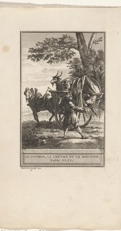 Een geit, een schaap en een varken