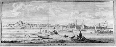 Een gravure van Cornelis Pronk, gezien vanuit het Noorden