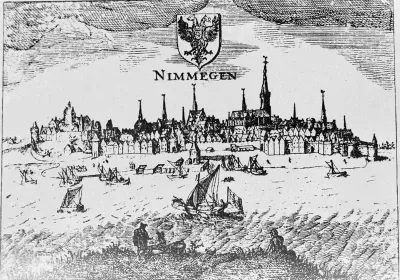 Een gravure van "Nimmegen".