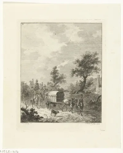 Een groep soldaten te paard