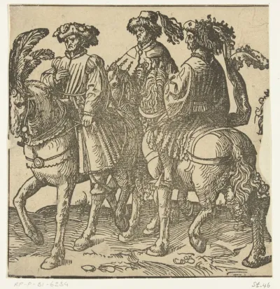 Een groep van drie ruiters