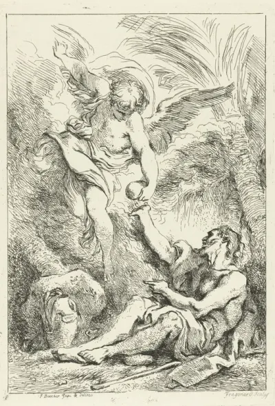 Een heilige hermiet in de woestijn