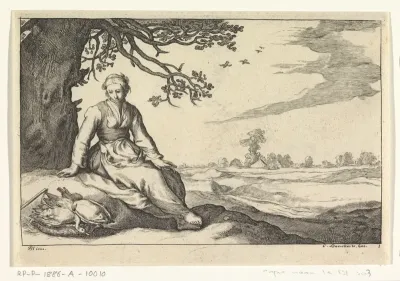 Een jonge vrouw onder een boom