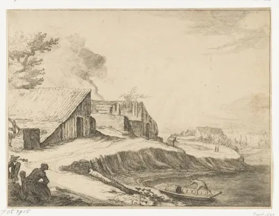 Een kalkoven bij een rivier