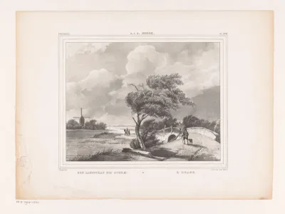 Een landschap bij storm