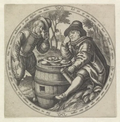 Een man weigert een andere man aan zijn tafel
