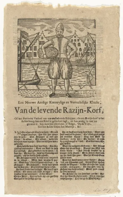 Een Nieuwe Aarduge Korswylige en Vermakelijke Klucht, Van de levende Razijn-Korf