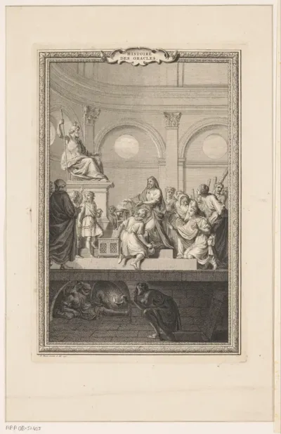 Een orakel in een tempel