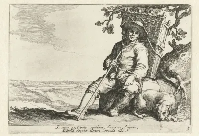 Een rustende marskramer