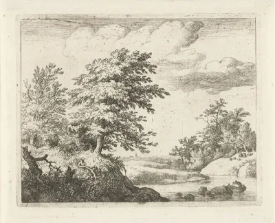 Een slingerende rivier
