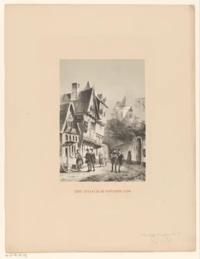 Een straat in de vijftiende eeuw