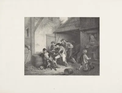 Een strooper door een boswachter en enige boeren aangehouden