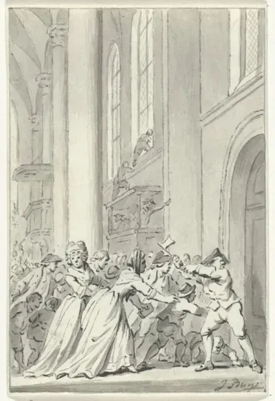 Een vechtpartij in de kerk te Leeuwarden, 26 januari 1785
