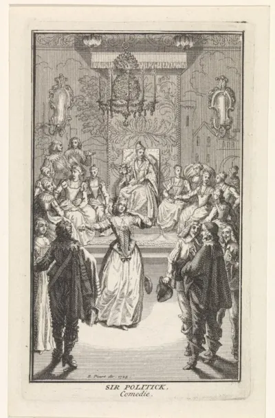 Een vrouw danst in de troonzaal