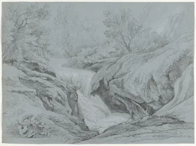 Een waterval in de bergen