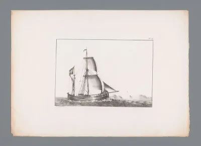 Eenmast koopvaardij hoeker