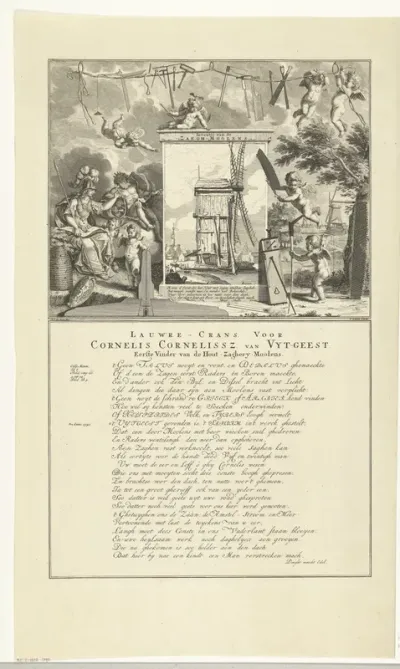Eerbetoon aan Cornelis Corneliszoon van Uitgeest, de uitvinder van de houtzaagmolen, 1592
