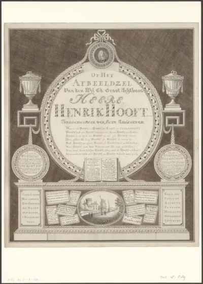 Eerbetoon aan Henrik Danielsz. Hooft
