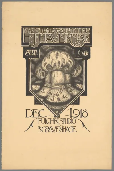 'Eere Tentoonstelling H.J. Haverman' in Pulchri Studio 's-Gravenhage, dec. 1918