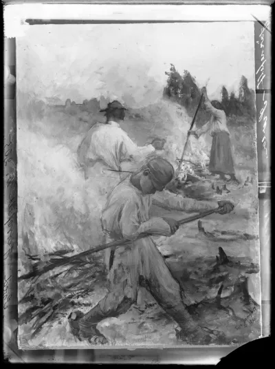 Eero Järnefelt: "Kaski, luonnos" vuodelta 1891