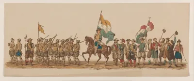 Eerste en tweede groep in Delftse optocht van 1862