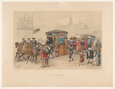 Eerste groep van Utrechtse maskerade in 1856