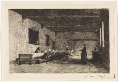 Eetzaal in een oudevrouwenhuis