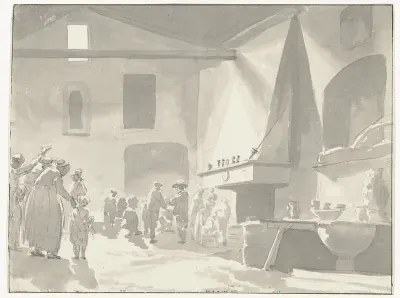 Eetzaal van de herberg in Barletta