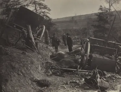 Effects of a Shell Explosion, Fredericksburg, VA.