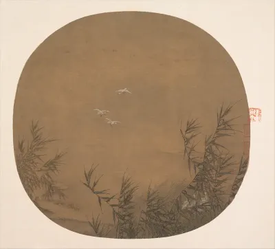 Egrets in Water Reeds
