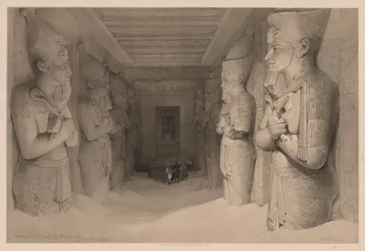 Egypt and Nubia:  Volume I - No. 14, Interior of the Temple Aboo Simbel