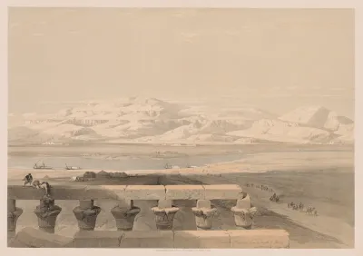 Egypt and Nubia:  Volume I - No. 30, Lybian Chain of Mountains from the Temple of Luxor