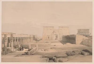Egypt and Nubia: Volume I   No. 42, Grand Approach to the Temple of Philae, Nubia