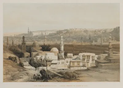 Egypt and Nubia, Volume III: Cairo from the Gate of Citzenib, Looking towards the Desert of Suez
