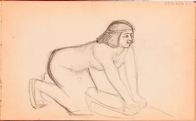 Egyptiläinen leipuri, luonnos