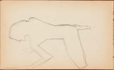 Egyptiläinen miesvartalo, luonnos